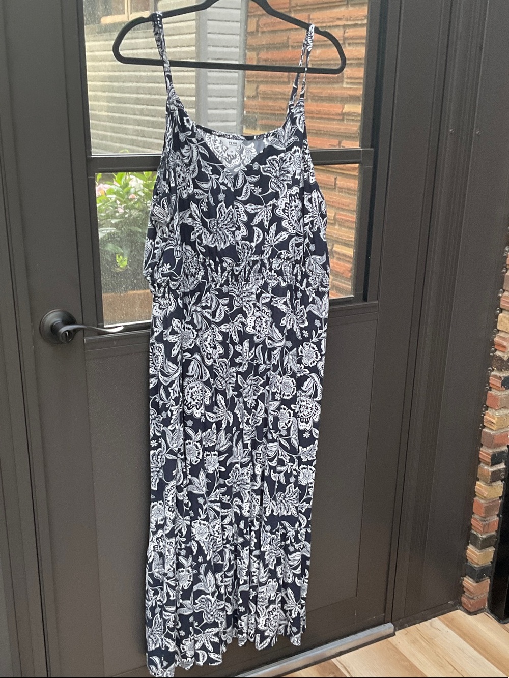Penningtons Navy and White Floral Maxi dress